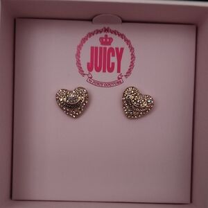 Juicy Couture Gold Heart Stud Earrings